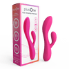 Dual Rabbit Vibrator, High-quality Silicone, Pink